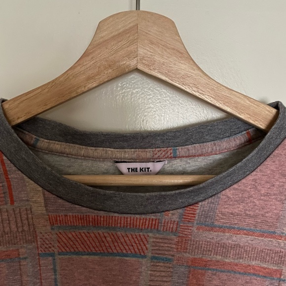 Stunning Soft Plaid Ringer Tee Top - Picture 2 of 3